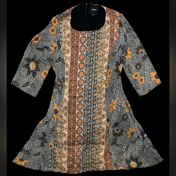 Desigual Gold Tread Fall Design Dress - Picture 11 of 16